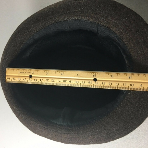 Trilby Style Wool Blend Medium Felt Hat Brown - Picture 7 of 9